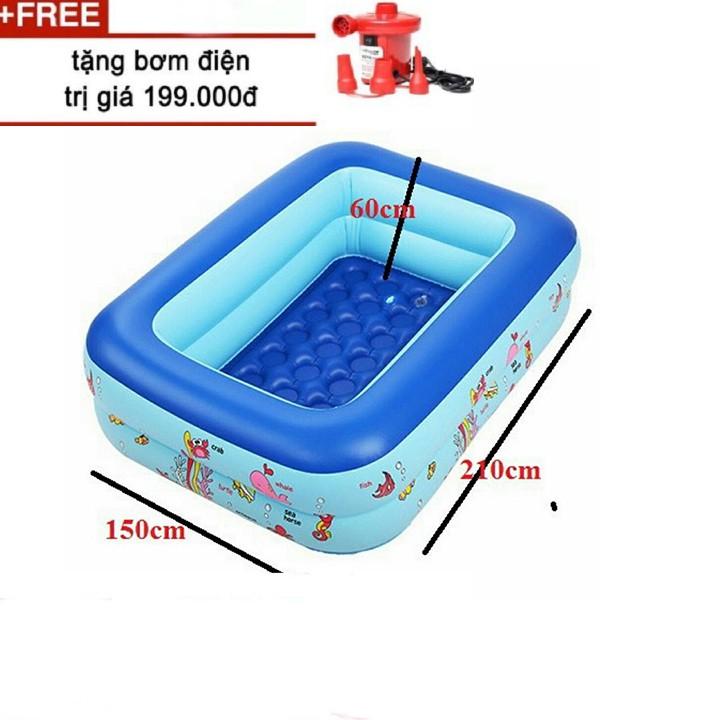 Bể BƠi Loại To 2M1+bơm Cho bé-hồ bơi mmini