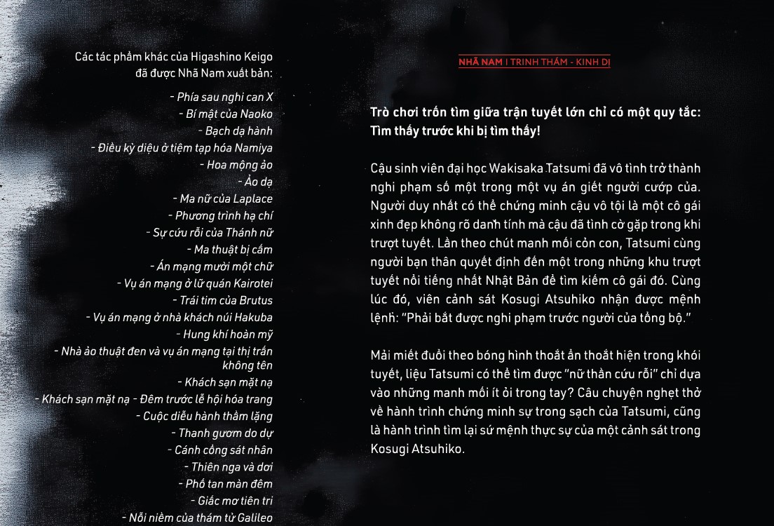 Sách - Truy đuổi khói tuyết (Higashino Keigo) (Nhã Nam Official)