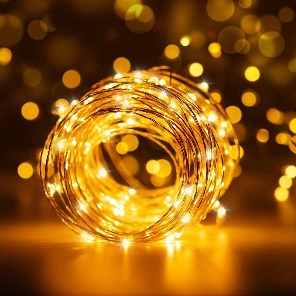 Đèn rèm, Đèn thần tiên 3M 300 LED, 8 chế độ chiếu sáng, Cấp nguồn USB, Trang trí trong nhà và ngoài trời, Phòng, Cửa sổ, Đám cưới, Sinh nhật, Tiệc, Giáng sinh