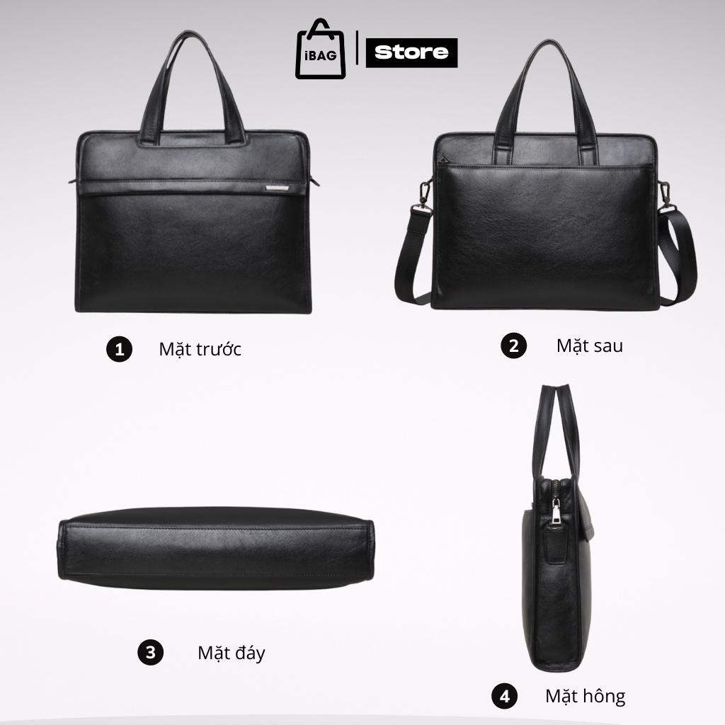 Cặp da công sở ,Chất liệu Da thật cao cấp,Đựng laptop 14inh,Chống Nước-thiết kế kiểu dáng đơn giản,lịch sự-
