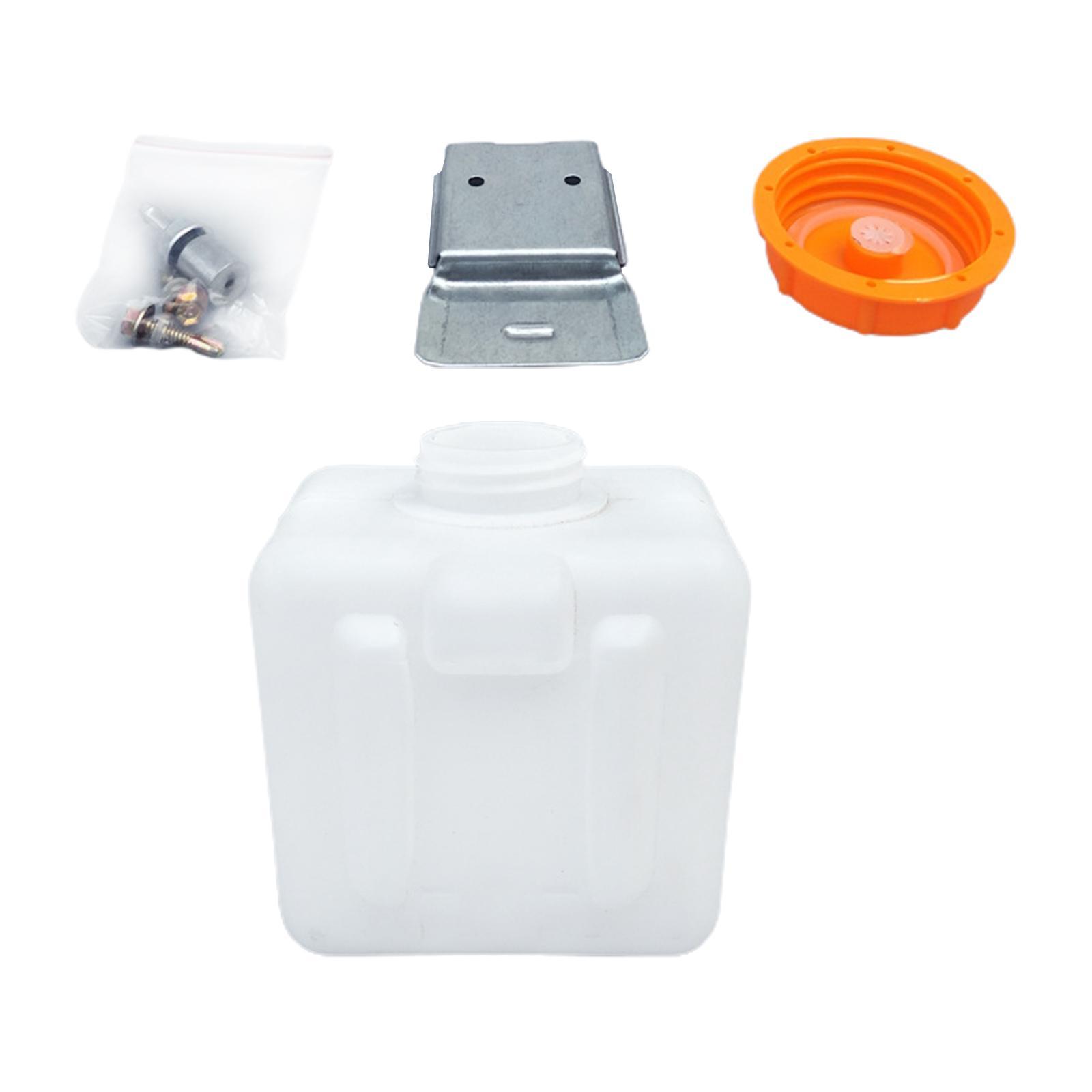 Diesel Fuel Tank Plastic Fuel Tank 2.5L with Oil Nozzle Adapter Metal Panel Screws Oil Gasoline Tank