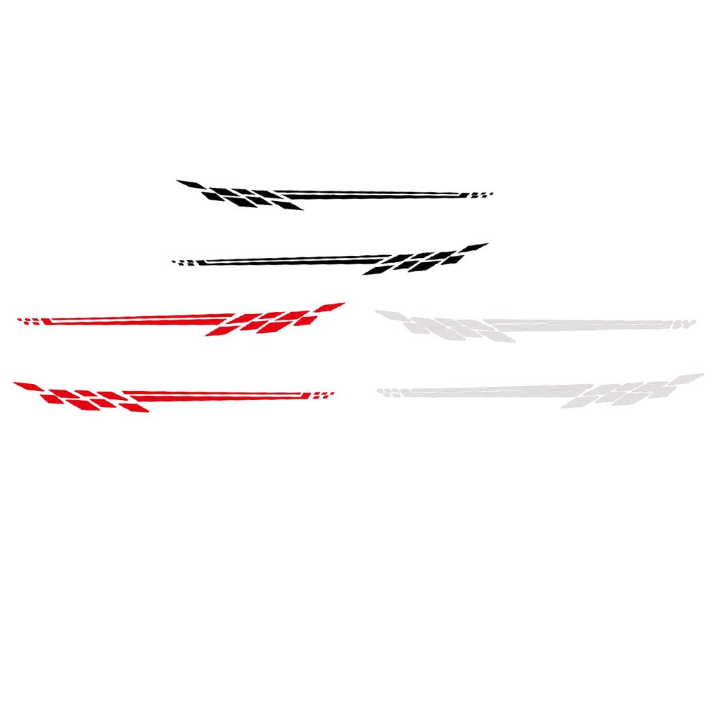 2Pcs Car Side Body Vinyl Decal Sticker Racing Sports Stripe Graphics
