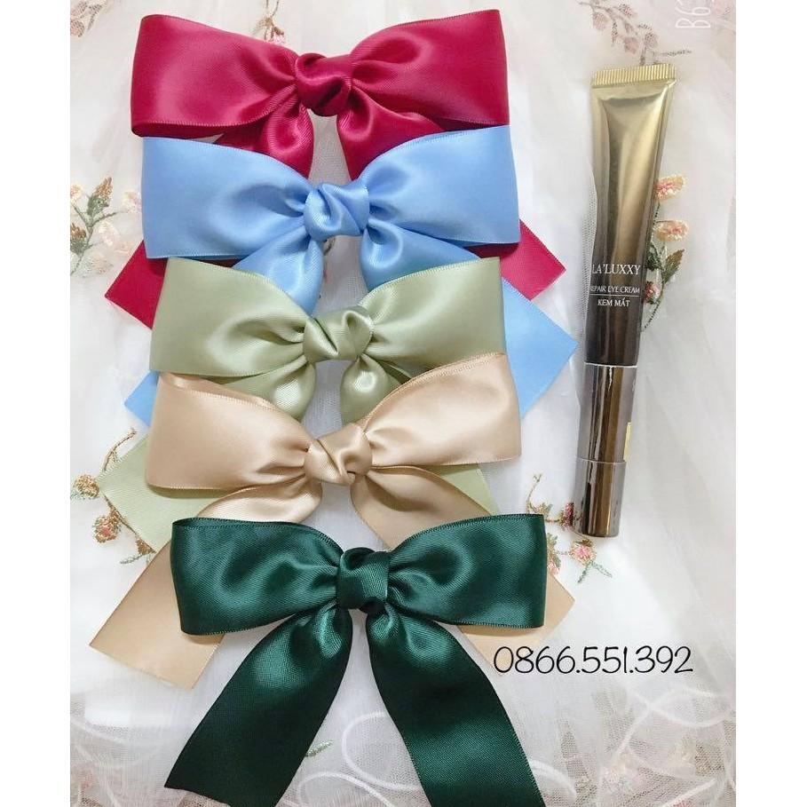 Kẹp Tóc Hình Nơ Lụa Satin Cao Cấp Bản To - Kẹp , Cột Tóc Nơ Lụa Cao Cấp Bản To