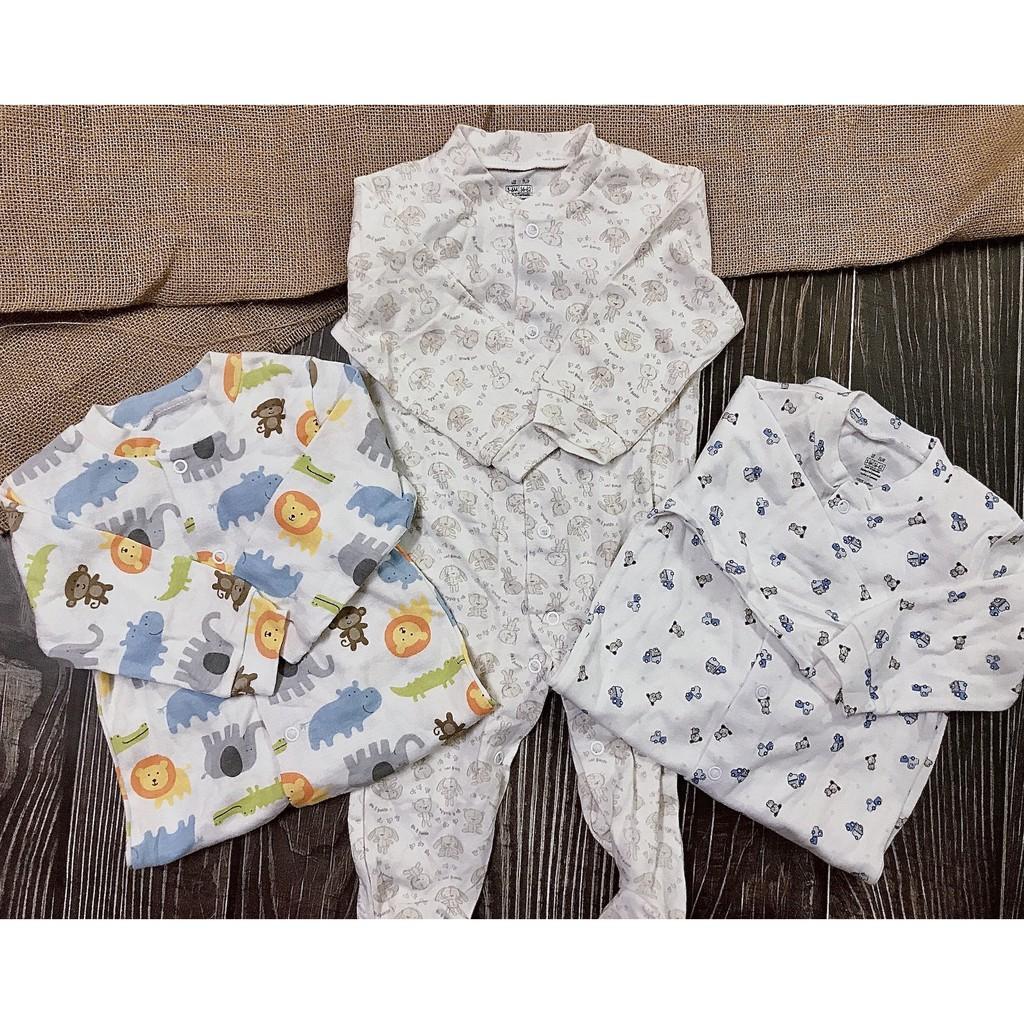 Bộ Bodysuit Dài Tay Cho Bé Trai Và Bé Gái 0-9M set 3