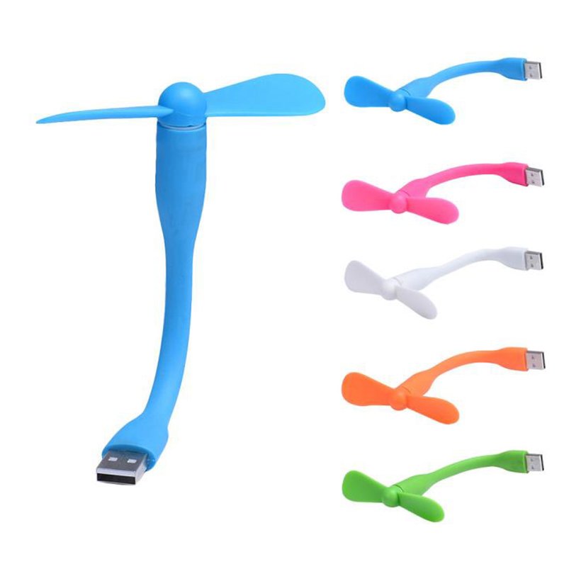 Quạt mini 2 cánh cắm cổng laptop, điện thoại, sạc dự phòng thuận tiện