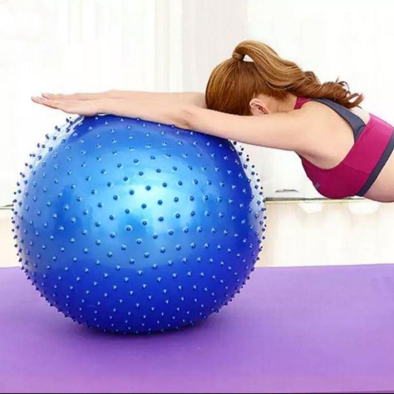 Bóng tập yoga gai cao cấp( bóng có độ đàn hồi tốt , chịu lực 200kg, chống nổ , bóng nặng 900 đến 1200gr tùy kích cỡ ))