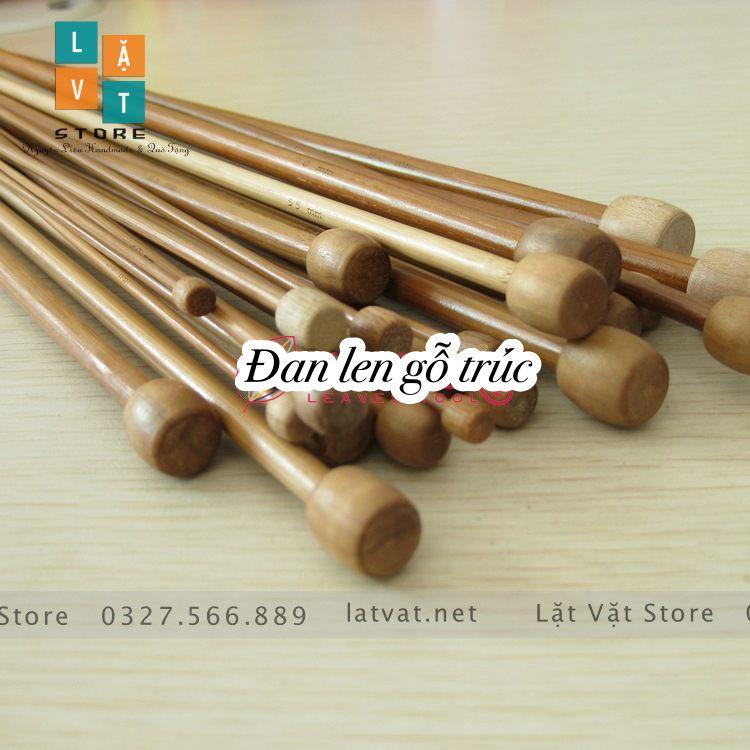 Bán lẻ cặp đan len bằng gỗ tre, gỗ trúc tự nhiên để đan len, làm đồ HandMade