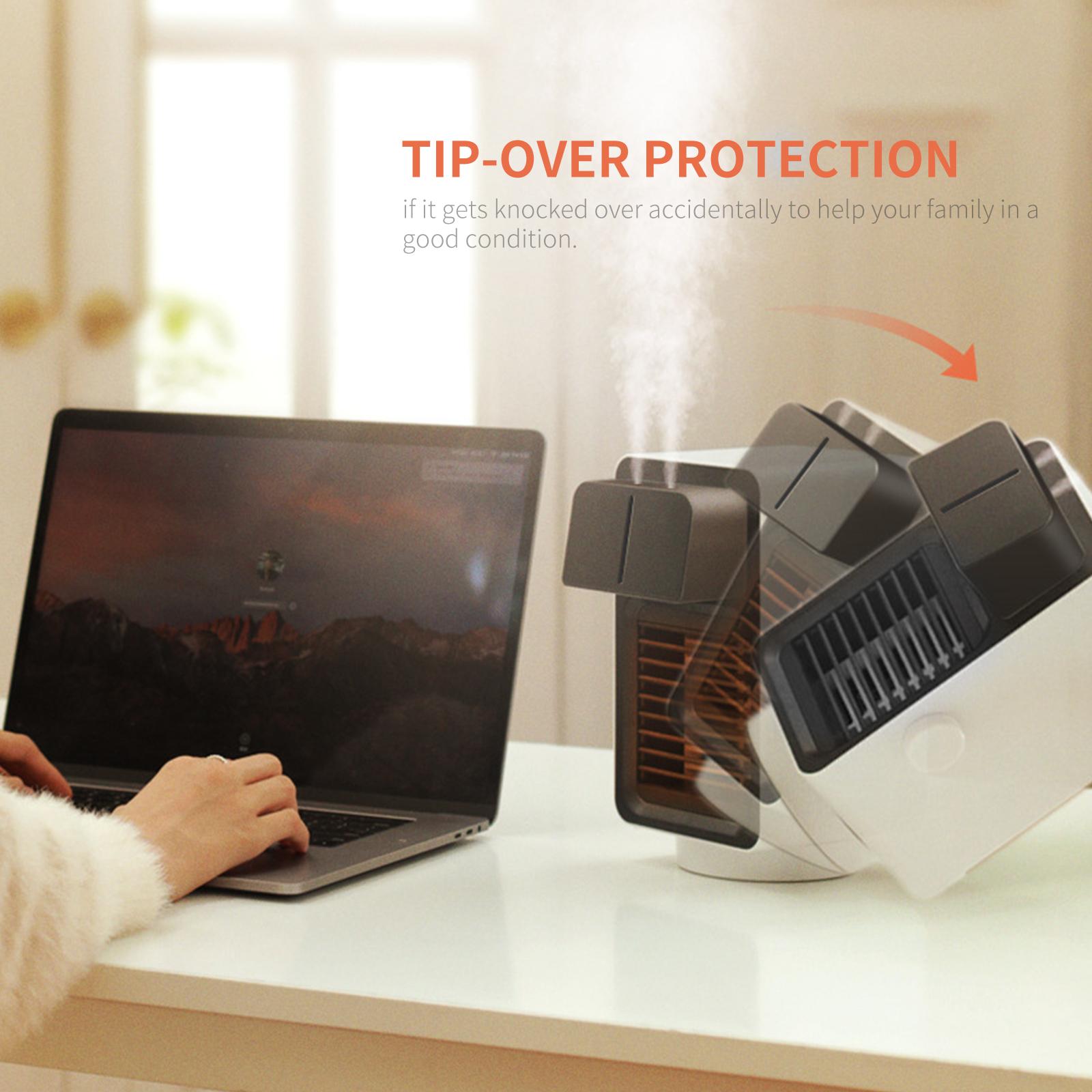 Máy Sưởi Điện 800W 220V Kiêm Máy Tạo Ẩm Phun Sương 400Ml Ánh Sáng Đầy Màu Sắc