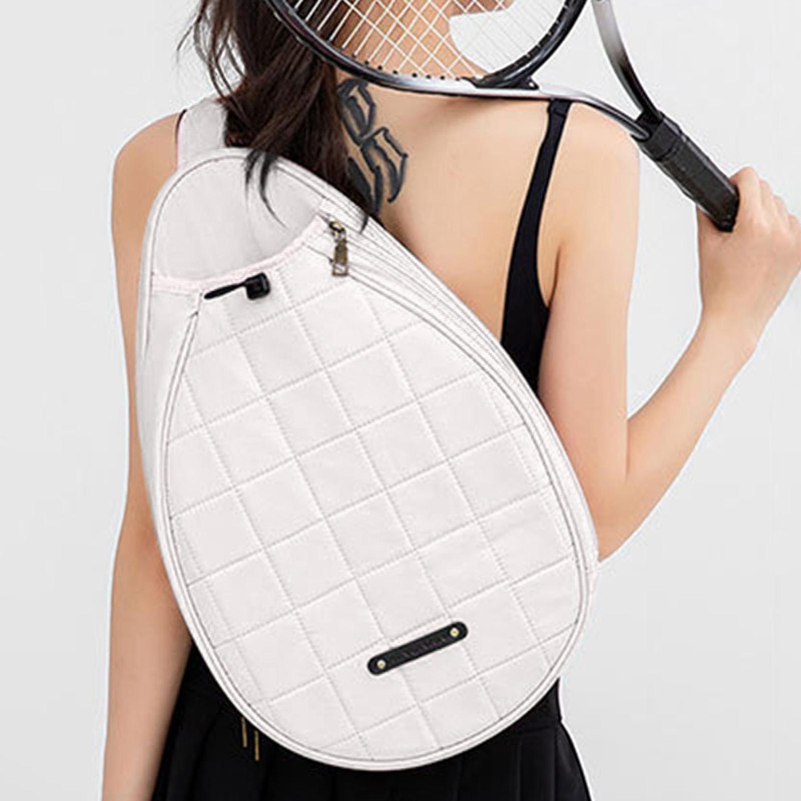 Tennis Racket Shoulder Bag Outdoors Sports Accessories Pocket Mesh Organizer