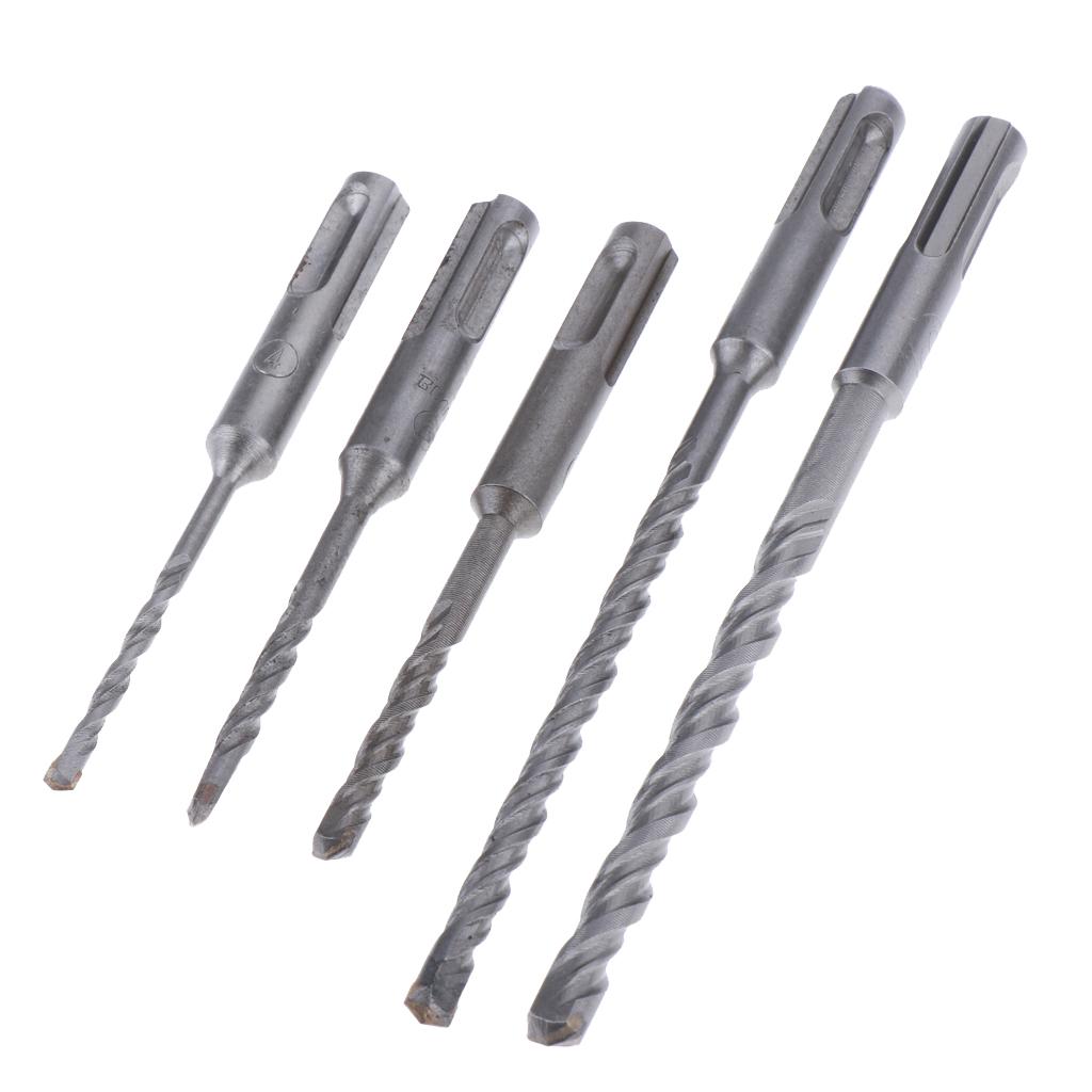 5x Bộ Mũi Khoan cho Gạch Bê Tông Gạch Kính Nhựa và Gỗ Carbide Đầu
