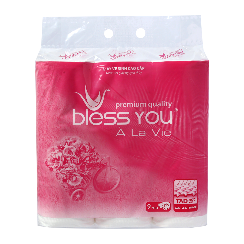 Giấy Vệ Sinh Cao Cấp Bless You Hold Me 9 Cuộn