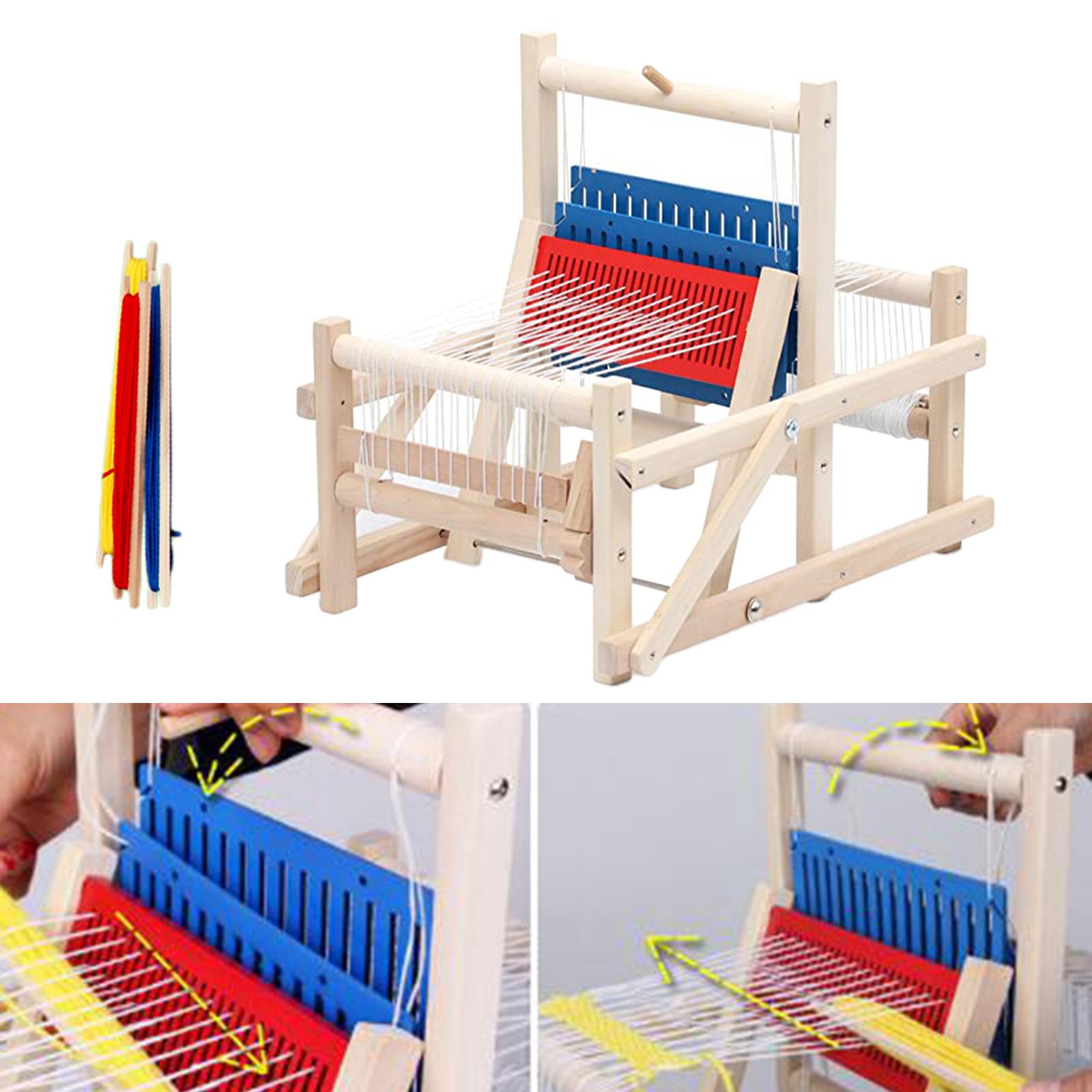 Wood Traditional Weaving Toys Loom Machine Craft Educational Toy Gift