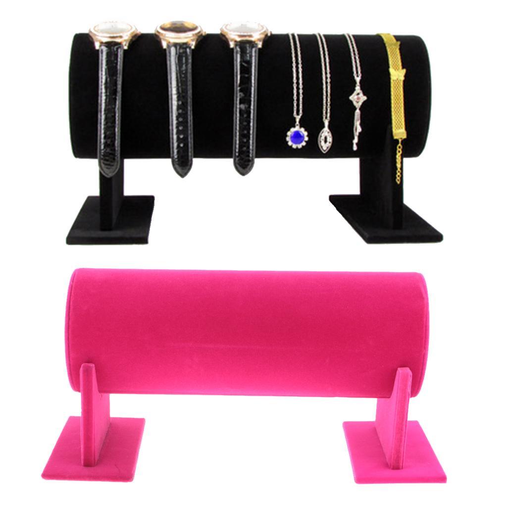 Velvet  Jewelry Holder Rack Bracelet Necklace Organizer Display Black