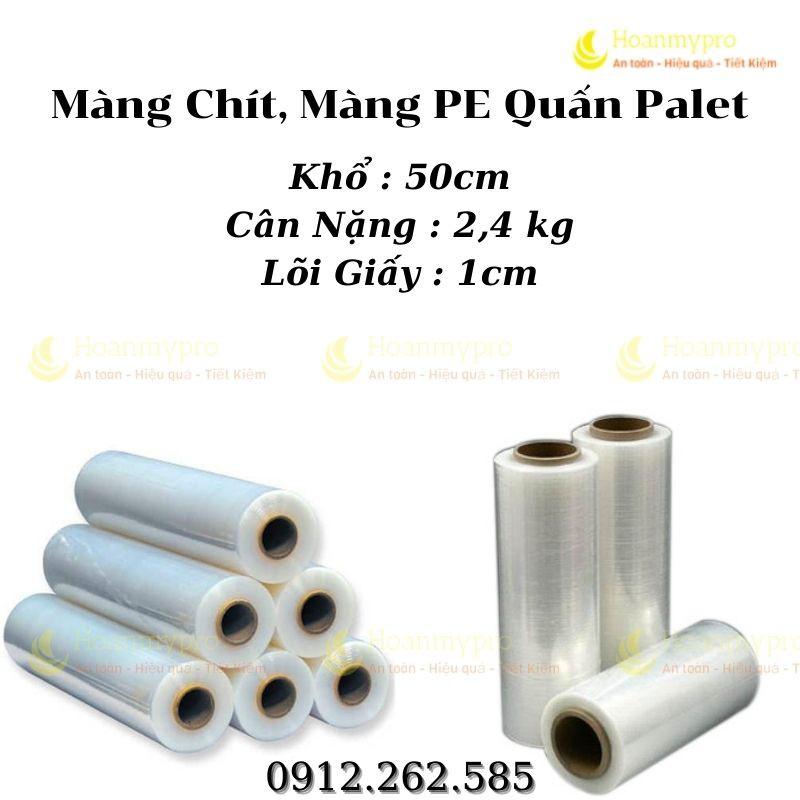 Cuộn Màng PE Bọc Hàng 2,4Kg Màng Chít Quấn Pallet