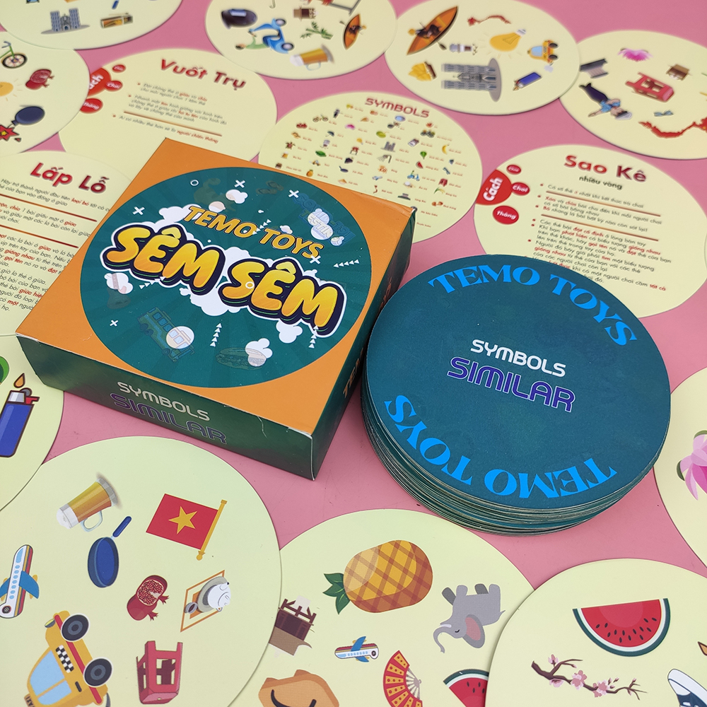 Bộ bài Sêm Sêm Board Game Thuần Việt Meme hài hước chơi nhóm gắn kết tình bạn bè gia đình
