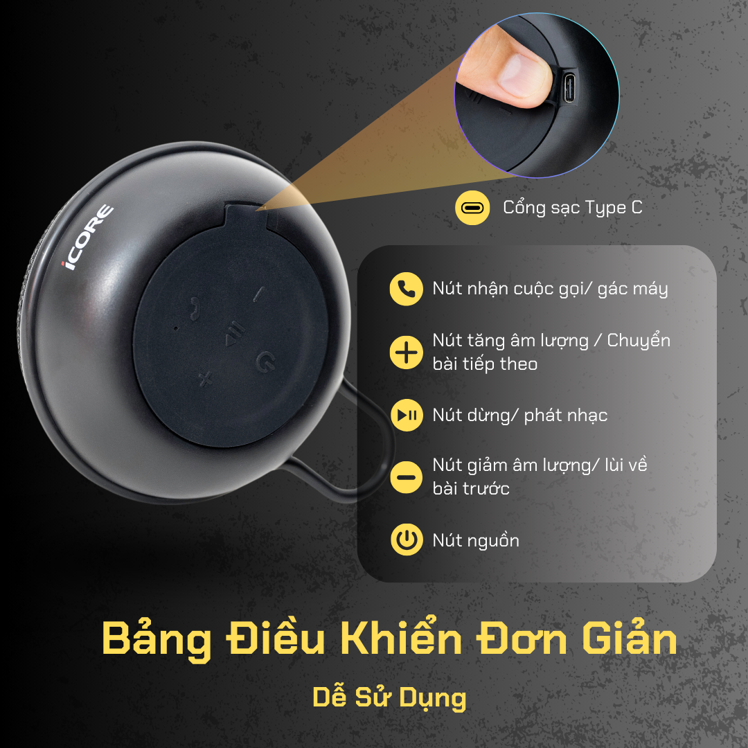 Loa Bluetooth iCore mini - Hàng chính hãng