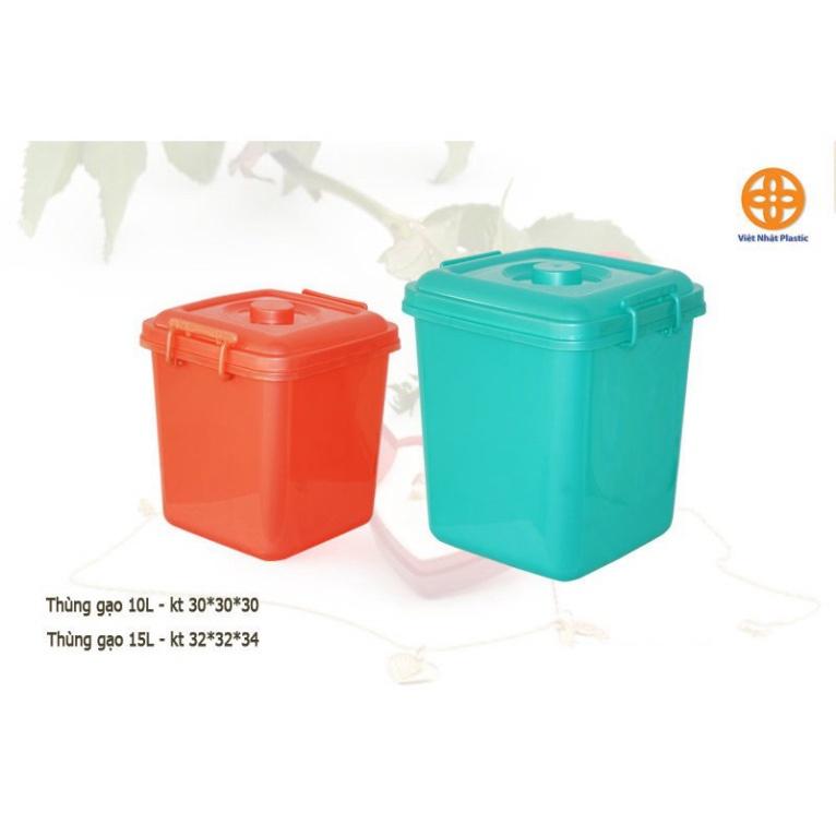 thùng đựng gạo 10kg nhựa Việt Nhật thùng gạo nhựa có nắp 5351