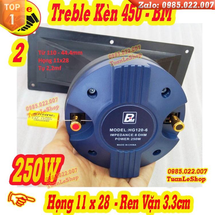 LOA TREBLE 450 BM REN XOÁY NHẬP KHẨU - GIÁ 02 CHIẾC CỦ KÈN VA PHEU 11x28 Và TỤ 2.2