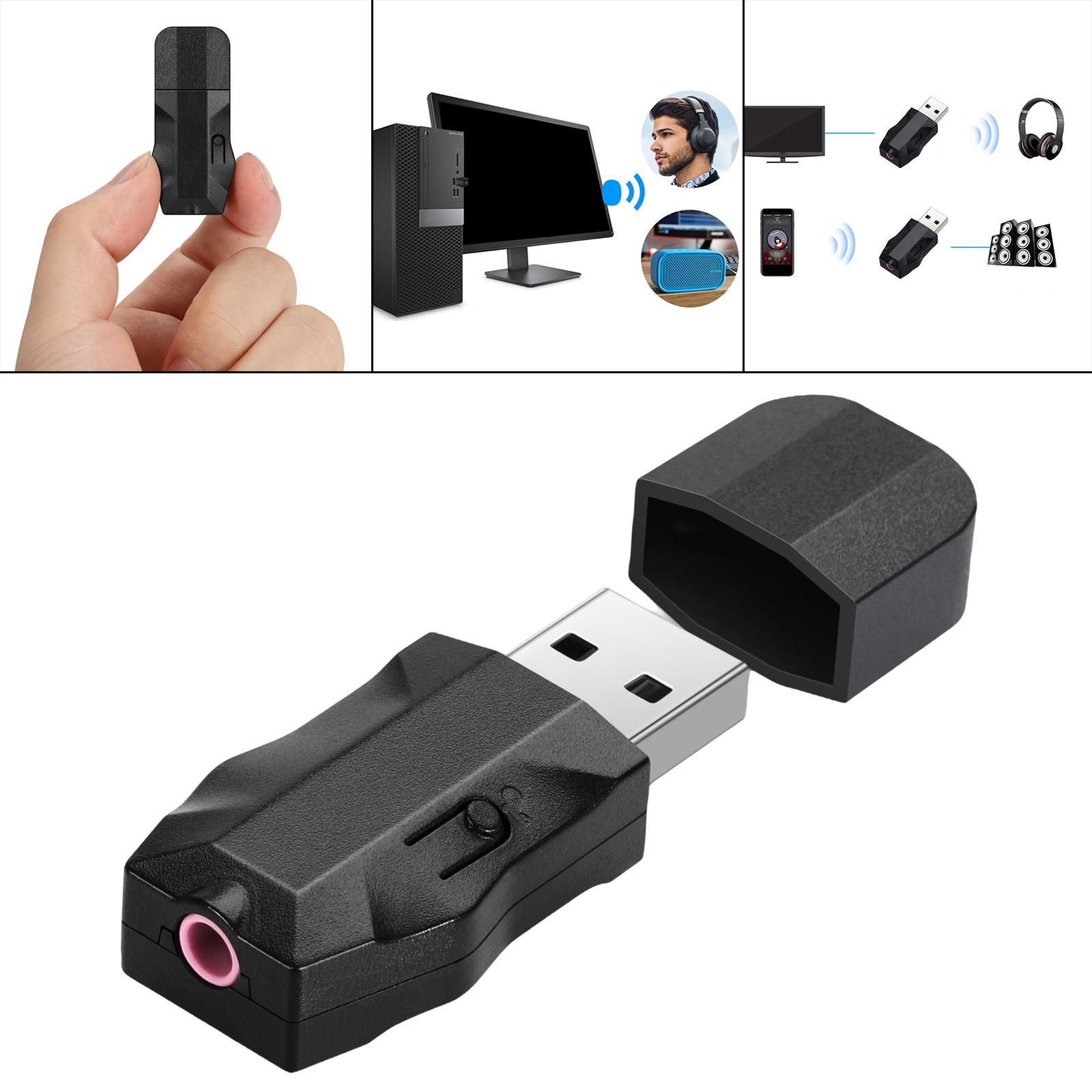 Wireless TV Audio Adapter Bluetooth5.0 Transmitter Receiver with 3.5mm AUX for Home Stereo Streaming Phone Car Computer Headphones Soundbar Speaker