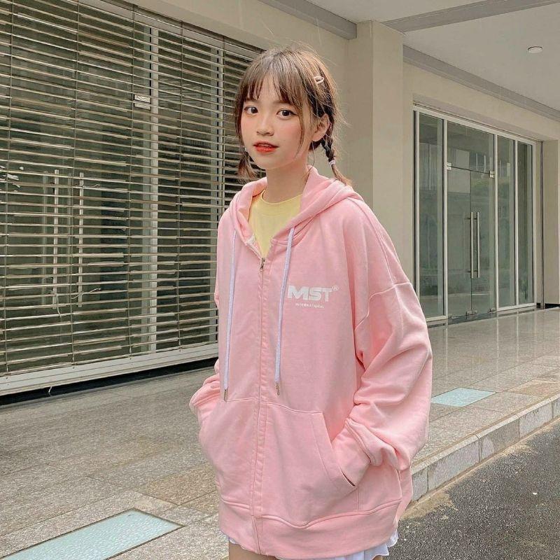 Áo Khoác Nỉ Missout Khoác Nữ Đủ Màu - Form Unisex Kiểu Áo Hoodie Có Dây Kéo Nữ Size M và L - ÁO KHOÁC THIÊN HÀ