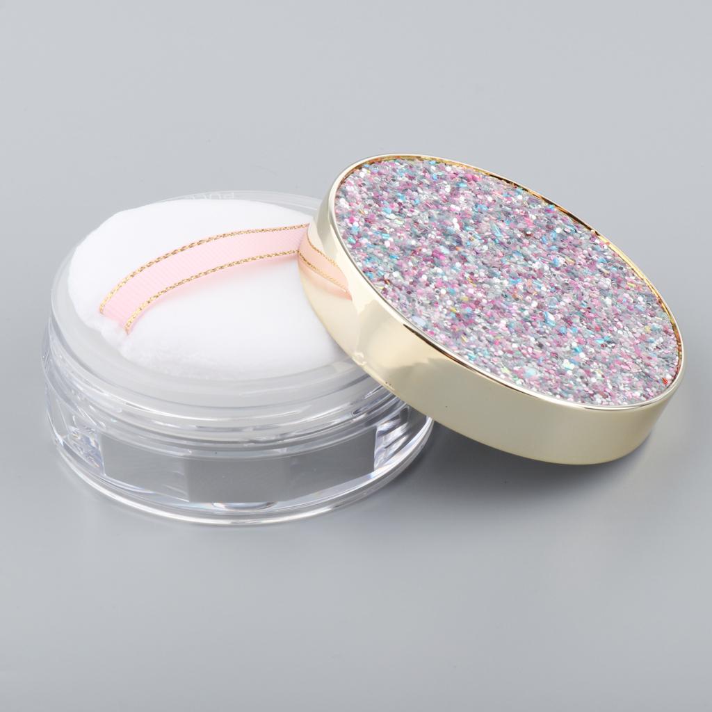 10G Makeup Loose Powder Case Blush Container W/ Mirror&Powder Puff