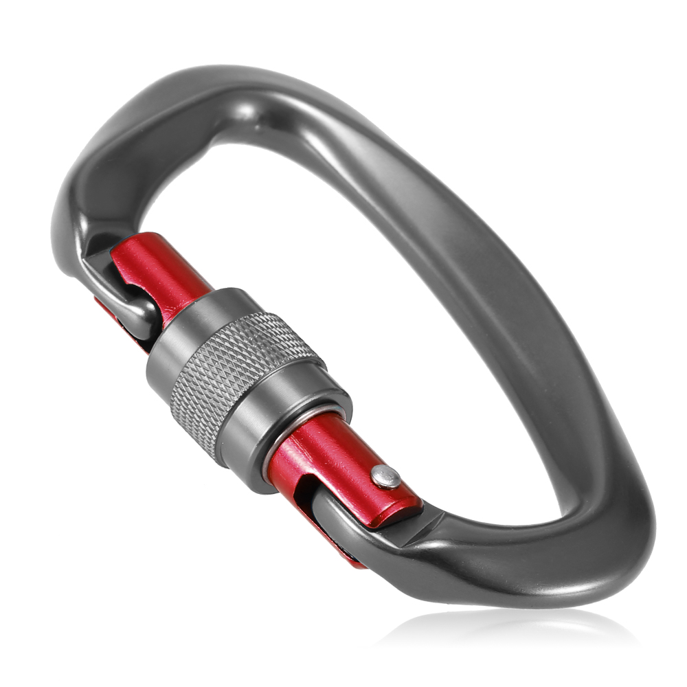 Móc Khóa Carabiner Cổng Khóa Vít Chịu Lực 25KN Dùng Để Treo Võng Leo Núi Cắm Trại Đi Bộ Đường Dài Du Lịch