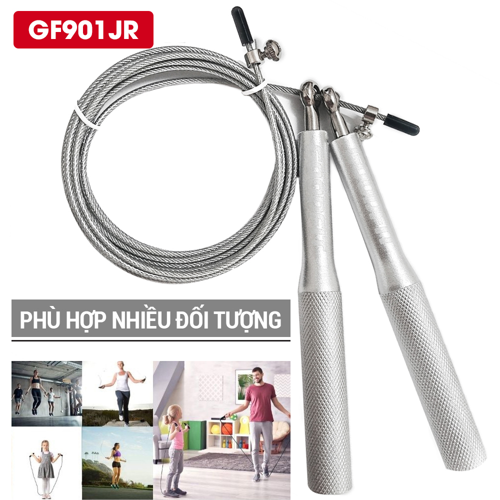 Hình ảnh Dây nhảy thể dục siêu nhẹ, siêu bên, tùy chỉnh độ dài linh hoạt chính hãng Goodfit GF90XJR