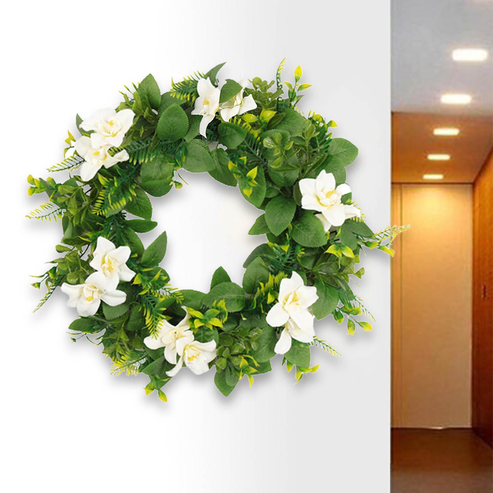 Artificial Flower Wreath for Front Door Floral Wreath for White