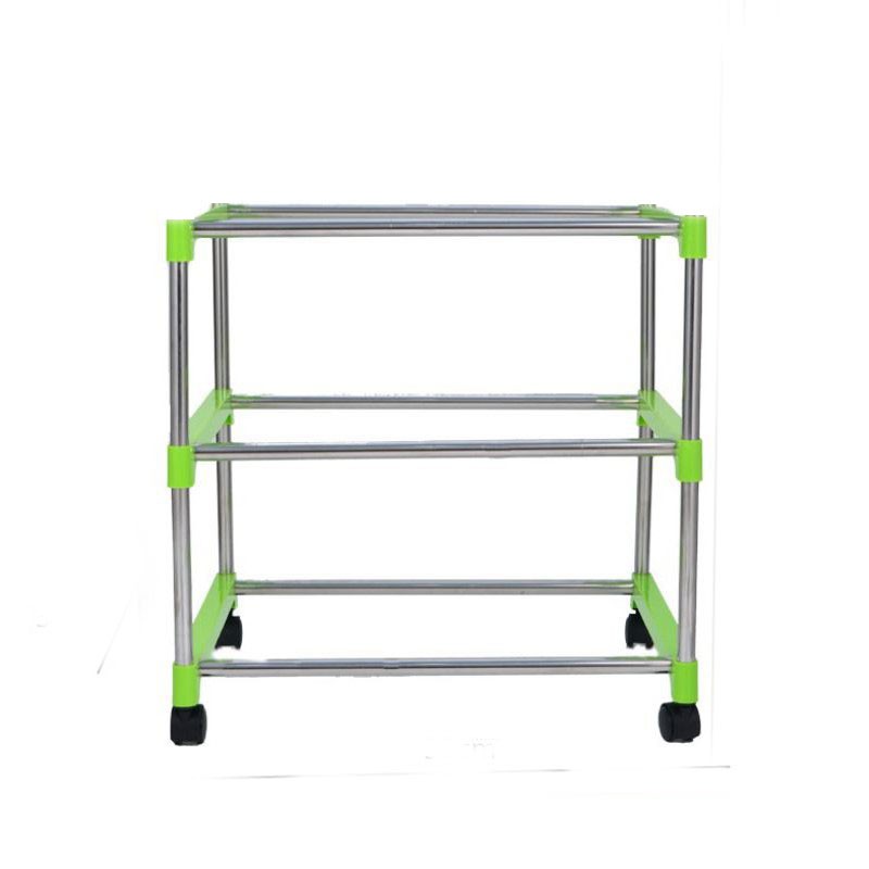 Bộ Khung/kệ trồng rau mầm - loại 6 khay 3 tầng có bánh xe - dễ lắp ghép tại nhà