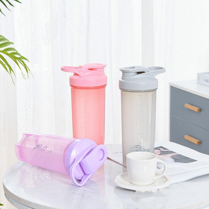 Frosted Milkshake Cup Shaking Milkshake Water Bottle Outdoor Fitness Water Cup Stirring Bottle Protein Powder Portable Drink Cup