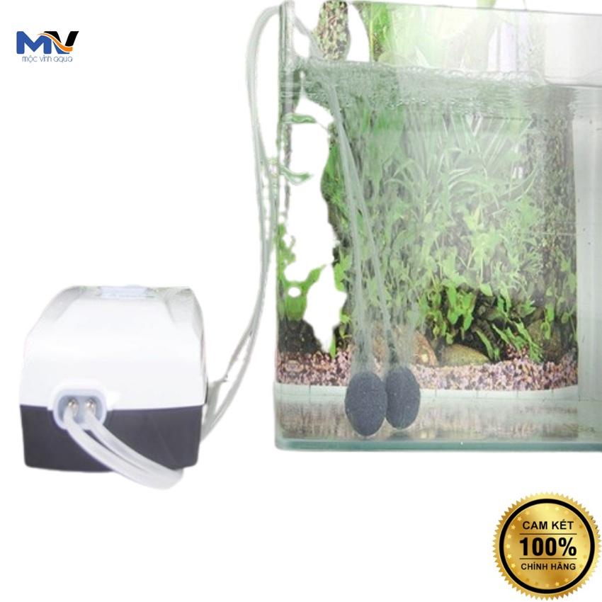 Máy sủi oxy tích điện Jebo 9950 2 vòi mini siêu êm