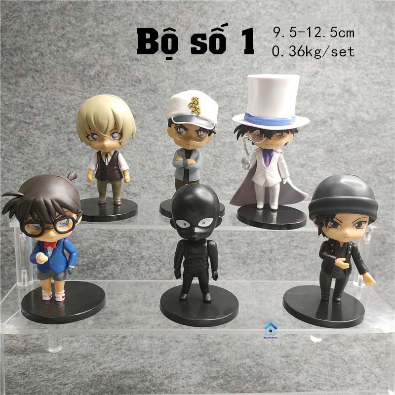 Bộ mô hình 6 nhân vật Conan - (Figure) Kaito Kid - Magic Kaito - Siêu đạo chích Kid,...  tạo dáng cực ngầu , đồ chơi trang trí conann cao 9 đến 12cm