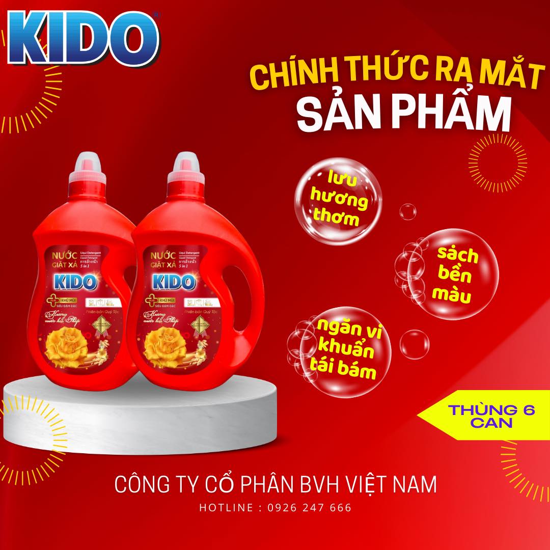 Nước Giặt Xả Cao Cấp Kido Hương Đỏ 3.5 Lít Quyến Rũ và Sang Trọng