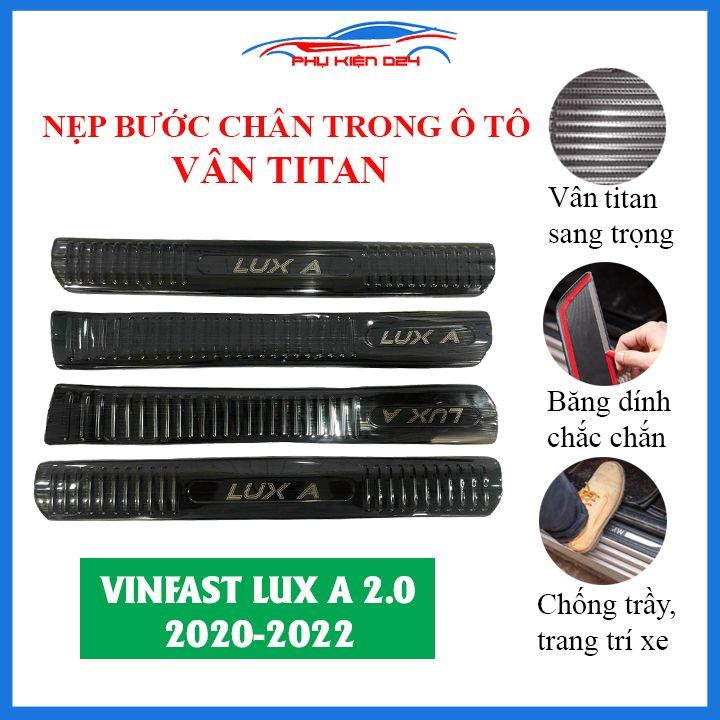 Nẹp bước chân trong TITAN ô tô Vinfast Lux A 2.0 2020-2021-2022 chống trầy bảo vệ trang trí xe