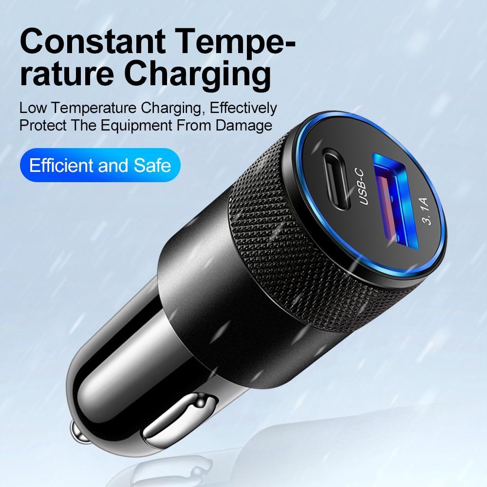 Tẩu Sạc Nhanh USB C 66W PD 3.0 Hai Cổng USB Cho iPhone 13 12 Pro Max Xiaomi 12