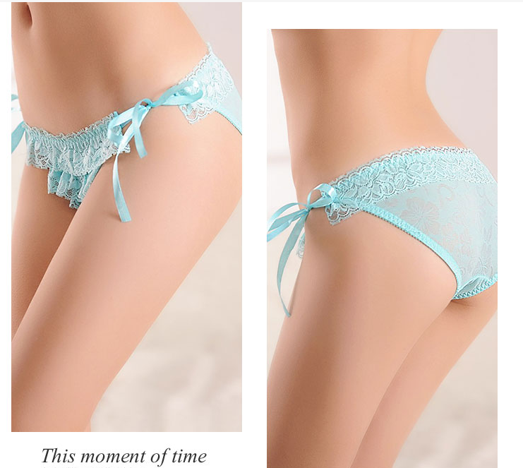 Combo 2 quần lót nữ ren lụa mềm mại, thắt nơ bên sườn đáng yêu, gợi cảm  LYEQ048