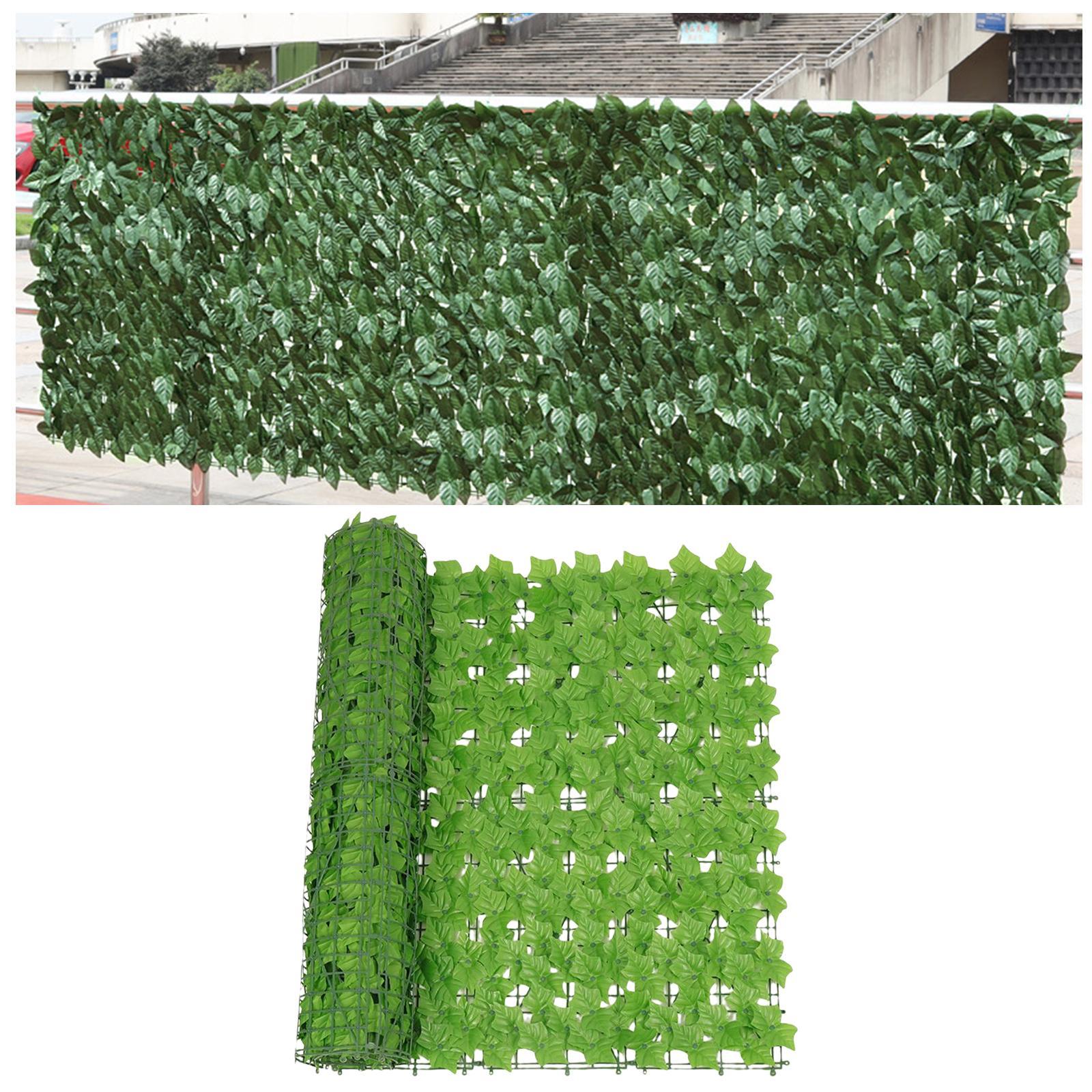 Faux Ivy Vine Leaf Privacy Screen Garden Green Leaf Privacy Fence Screen Artificial Ivy Privacy Fence for Wedding Bar Party Backdrop Patio