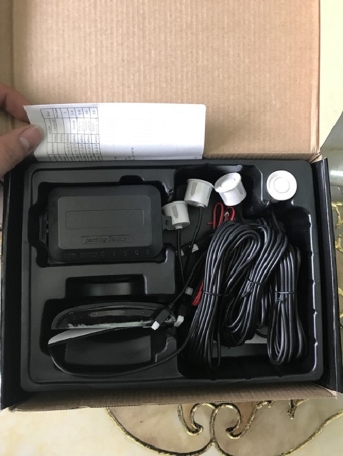 Cảm biến lùi 4 mắt mắt to 22mm cảnh báo va chạm xe hơi ô tô loại 12v đủ màu TẶNG MŨI KHOAN