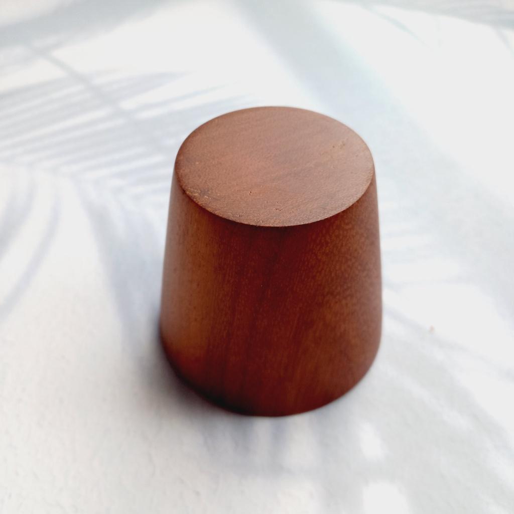 Cốc Gỗ Cốc Gỗ Gõ Màu Cam Thân Trụ Xinh Xắn 7x8cm Uống Nước, Trà, Cà Phê, Cốc Gỗ Decor Trang Trí Chụp Ảnh