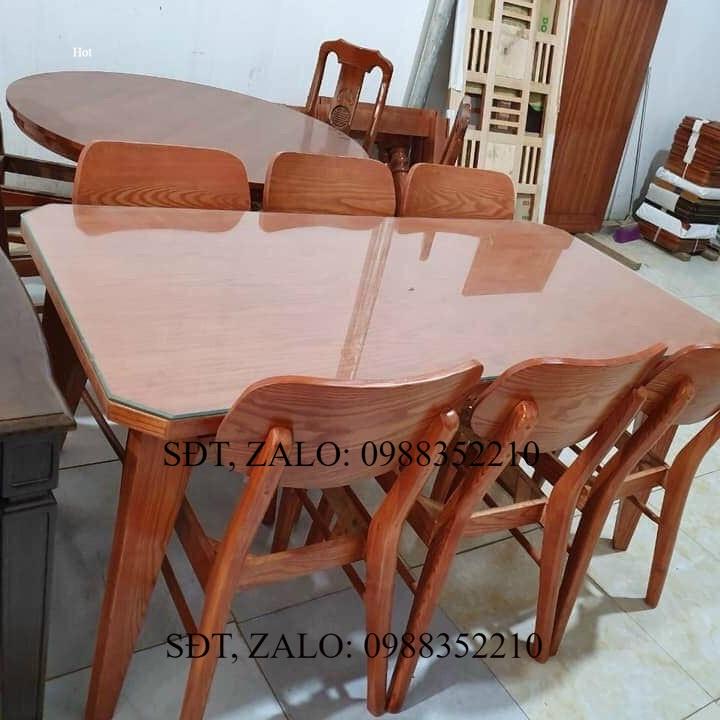 Bàn ăn gỗ sồi 6 ghế sang trọng