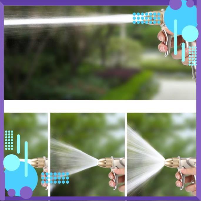 Vòi Xịt Nước️ Bộ dây vòi xịt nước rửa xe, tưới cây , tăng áp 3 lần, loại 20m 206701-1 đầu đồng, cút, nối đen