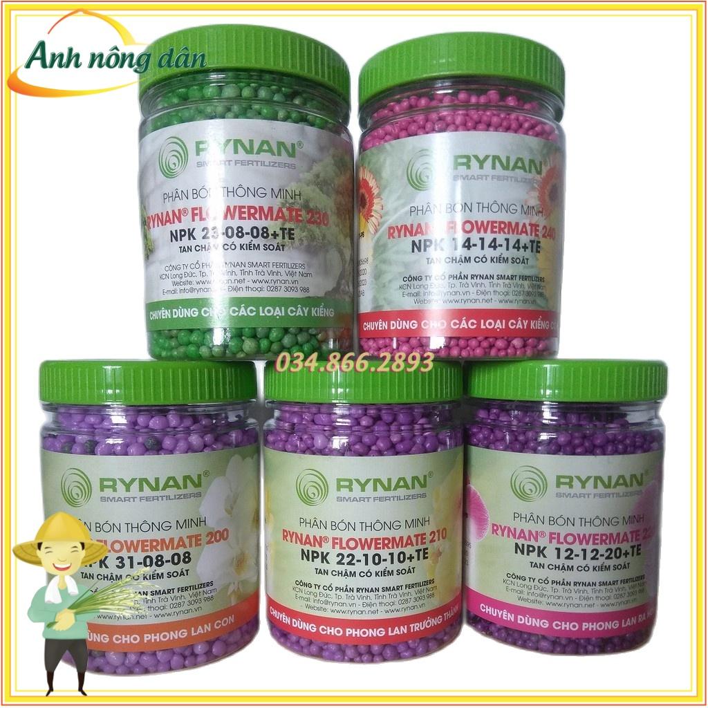 Phân bón tan chậm thông minh RYNAN FLOWERMATE 230 (NPK 23-08-08+TE): Chuyên dùng cho phong lan