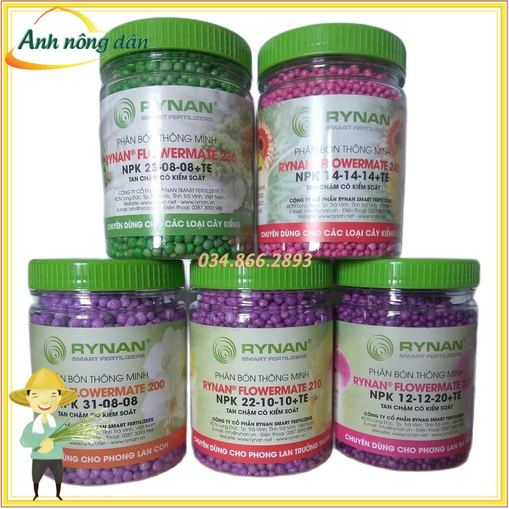 Phân bón tan chậm thông minh RYNAN FLOWERMATE 240 : Chuyên dùng cho các loại cây kiểng có hoa