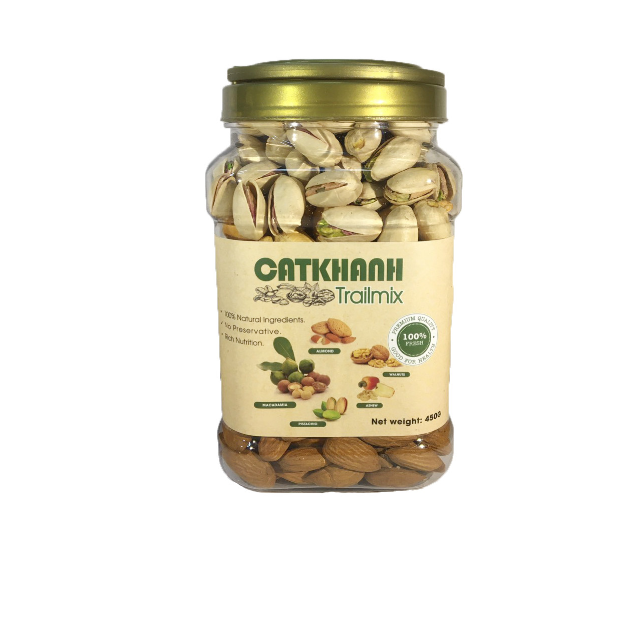 Hỗn hợp các loại hạt Cát Khánh hũ 450g - Trailmix