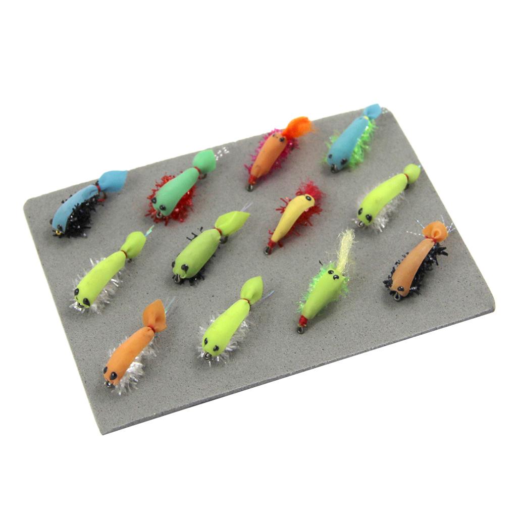 12pcs Shrimp Fishing Flies Artificial Baits Insect Lures Fly Lures