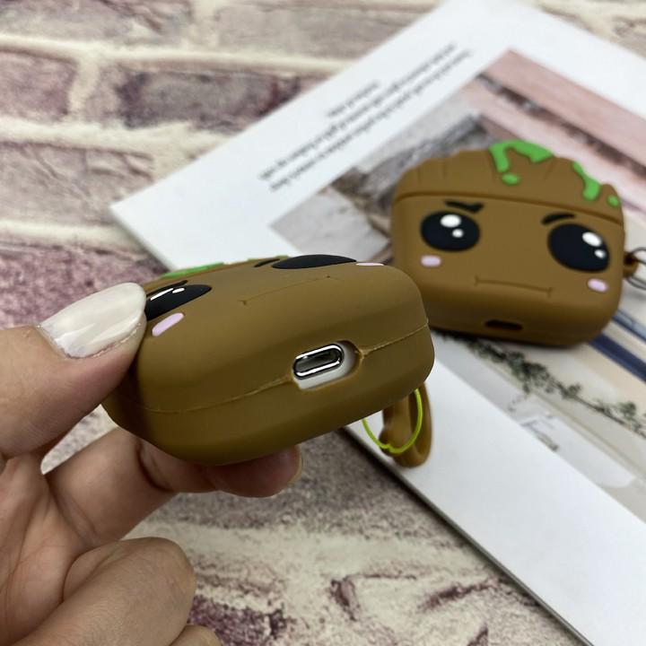 Bao Case, Ốp cho Airpods 1/ 2/ Pro kiểu dáng người cây Groot dễ thương - Mã TZAP361