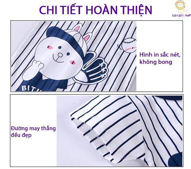 Quần áo bé trai bộ cộc tay bé trai quần áo trẻ em cotton túi zip mẫu mới 2021