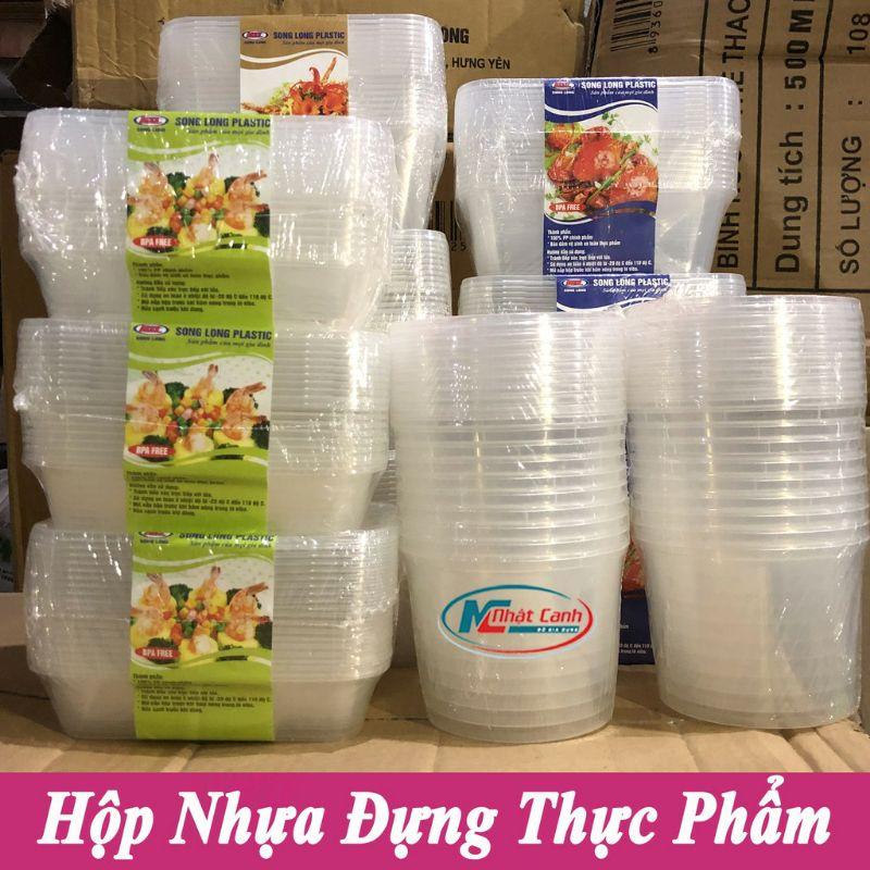 Hộp nhựa đựng thực phẩm 500ml/750ml/1000ml