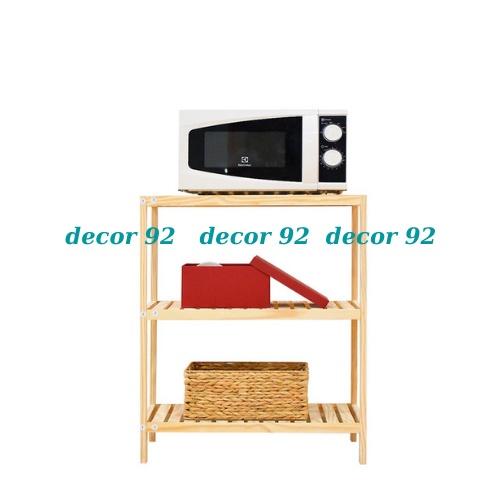 Kệ Lò Vi Sóng, Kệ Lò Vi Sóng 3 Tầng Gỗ Thông
