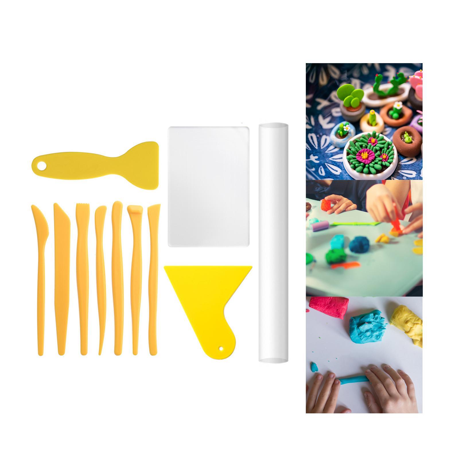 Polymer Clay Cutter Tools Handmade Scraper Acrylic Clay Roller for Sculpting